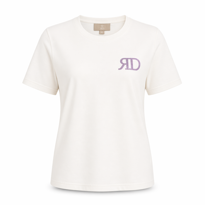t-shirt Lora wit - lila - Afbeelding 2